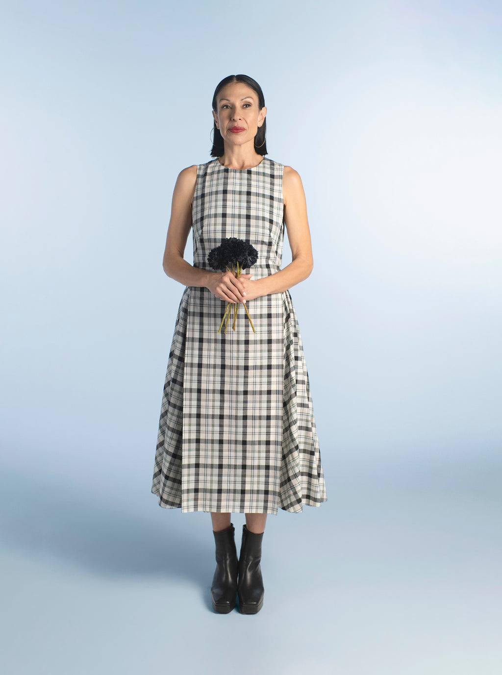 Plaid Pleated Dress