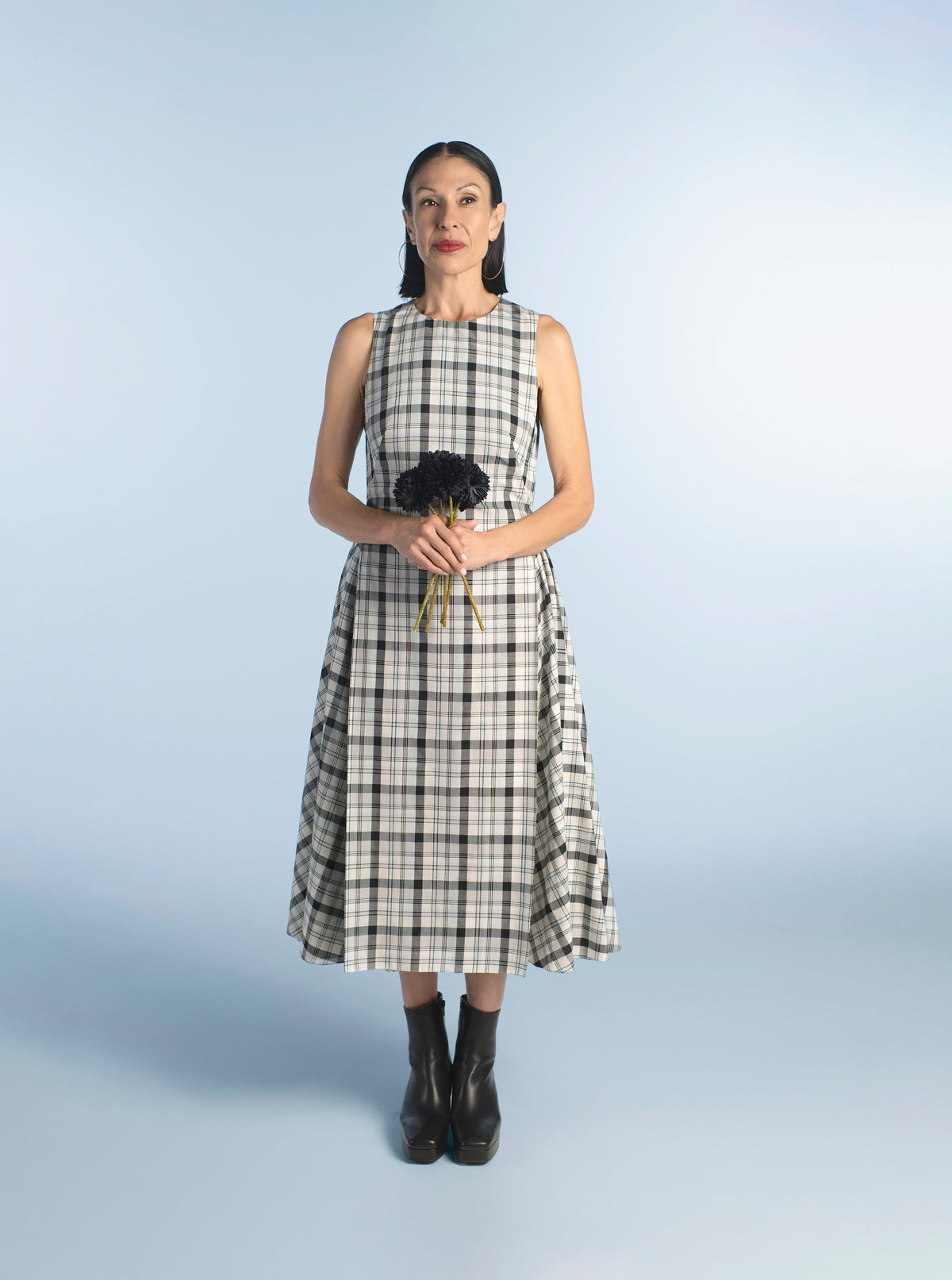 Plaid Pleated Dress
