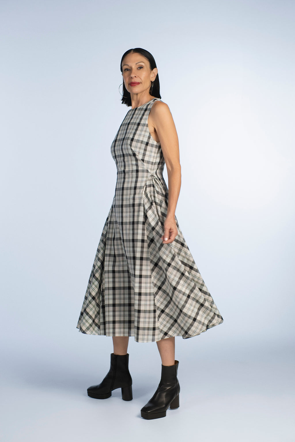 Plaid Pleated Dress
