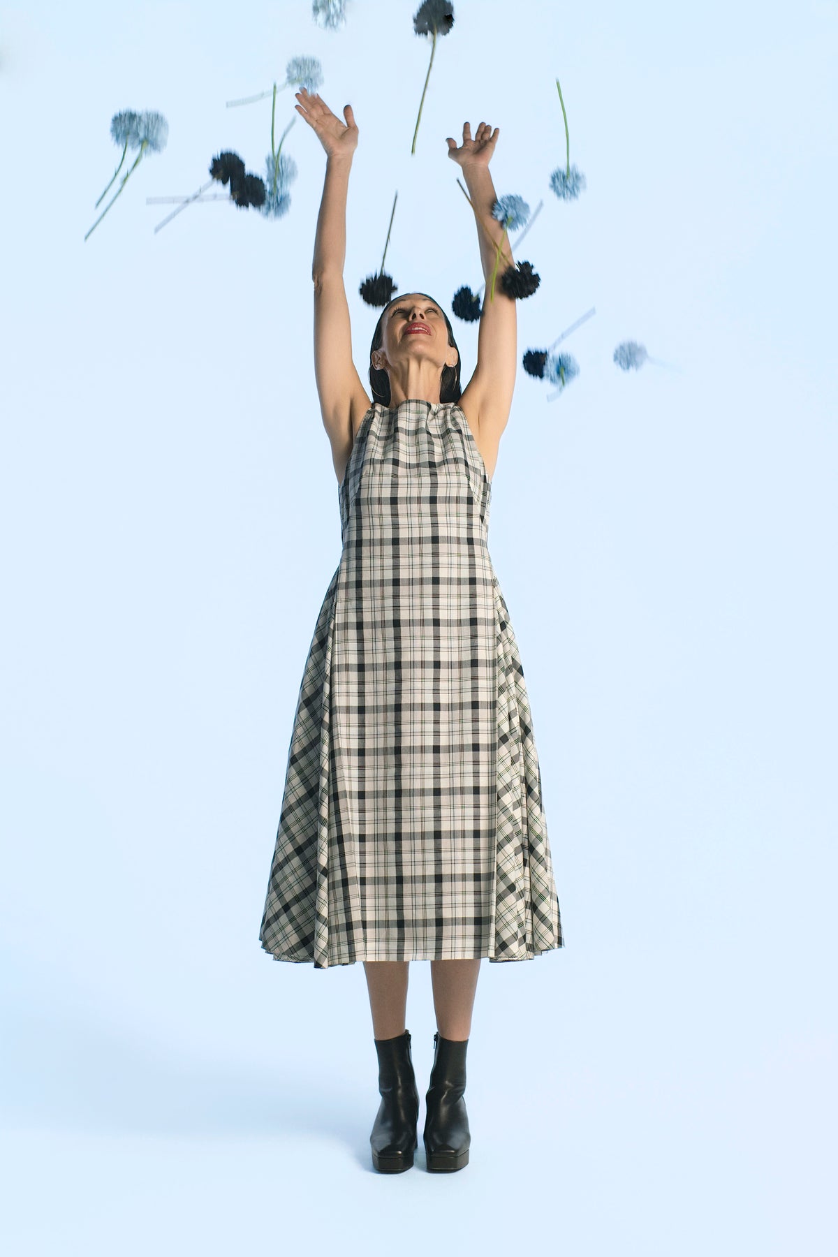 Plaid Pleated Dress