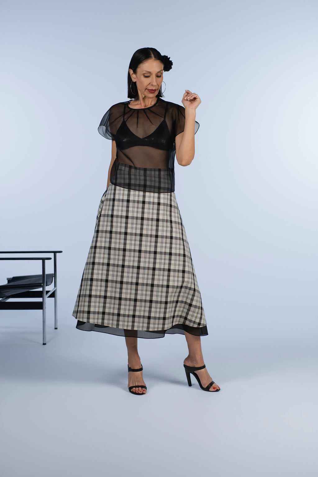 Plaid A-Line Skirt
