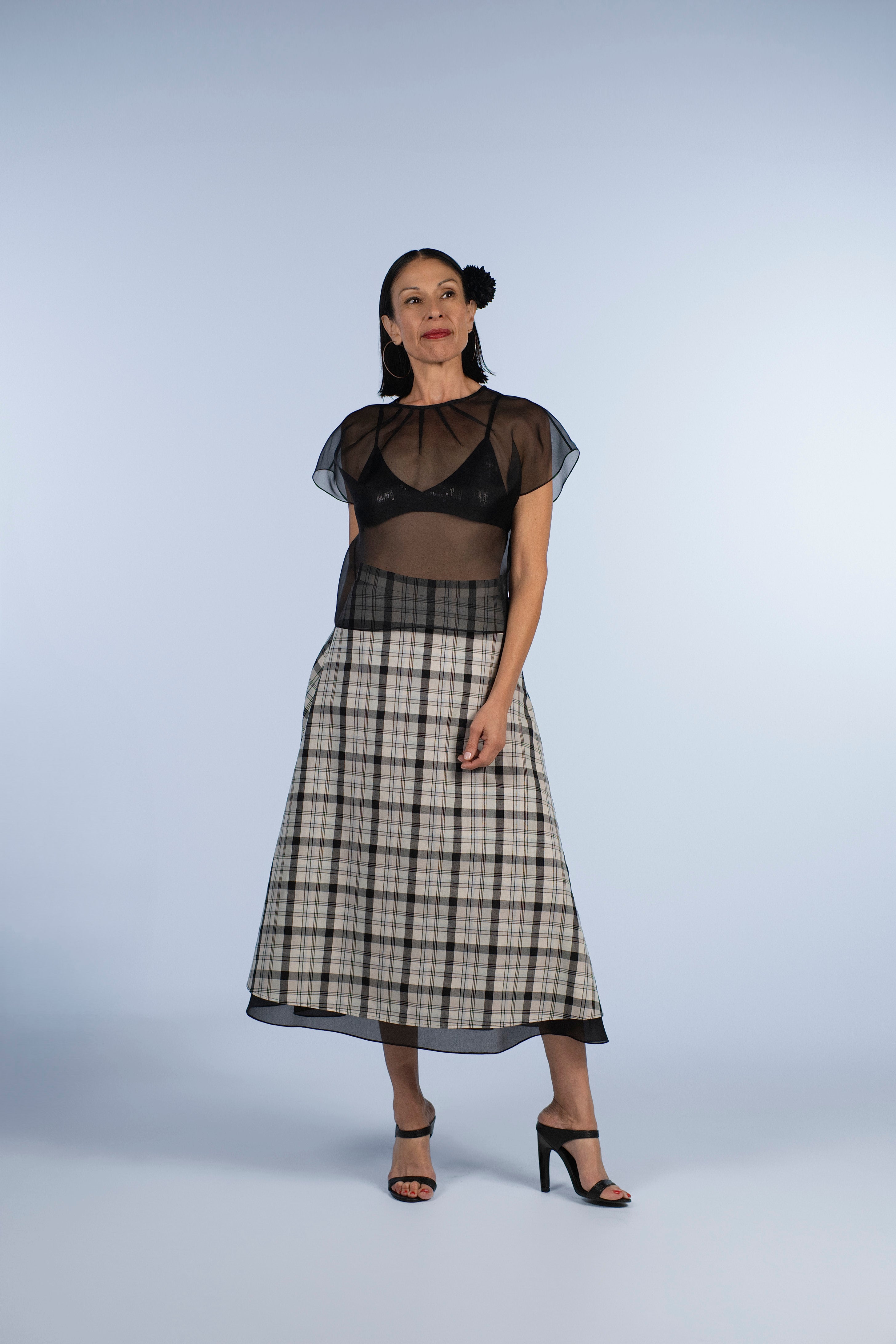Plaid A-Line Skirt