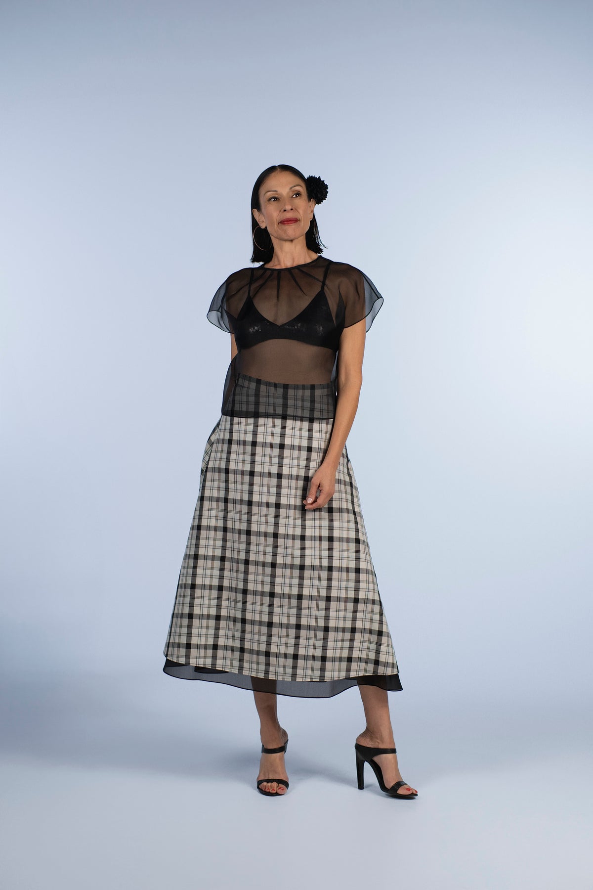 Plaid A-Line Skirt