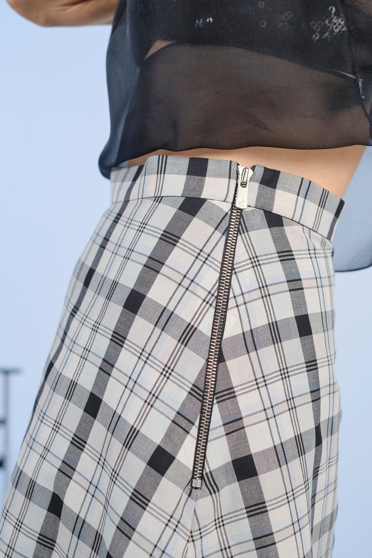 Plaid A-Line Skirt