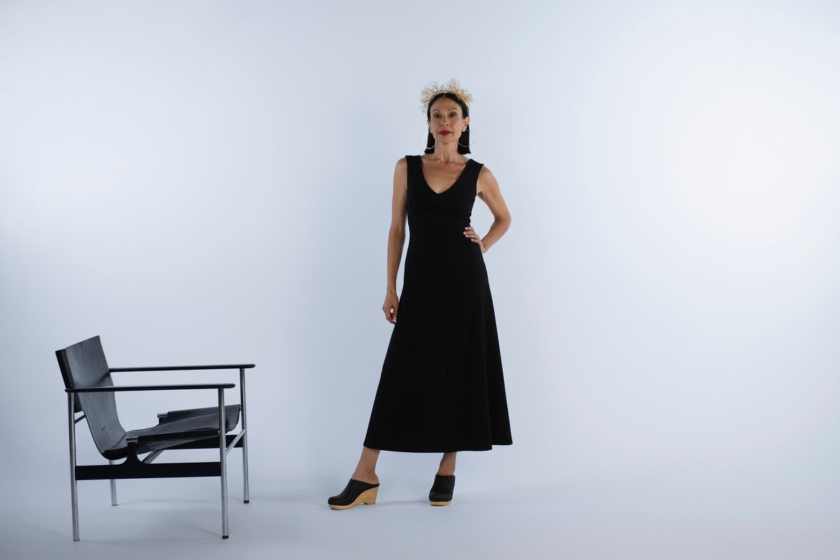 V Neck Ponte Dress