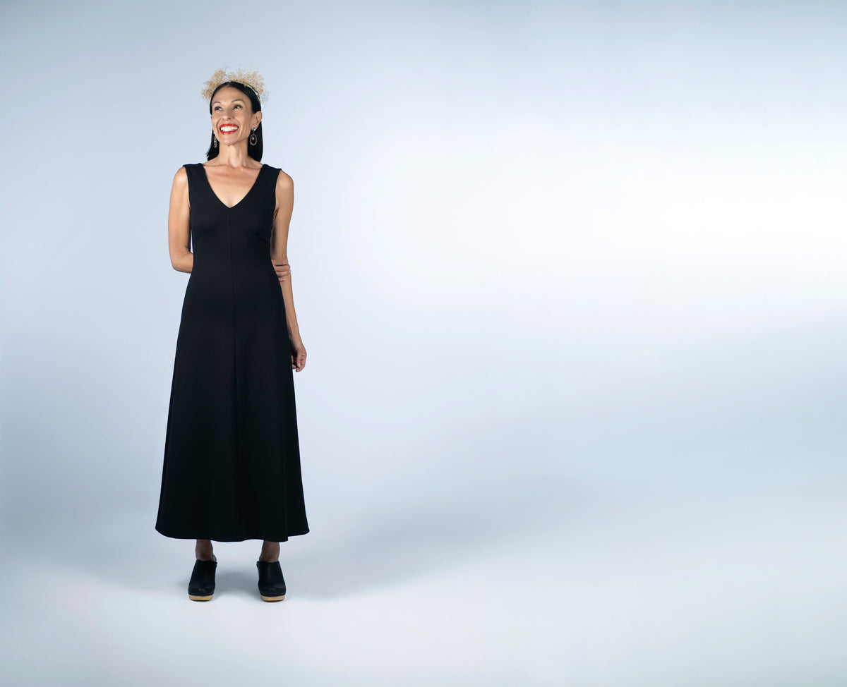 V Neck Ponte Dress