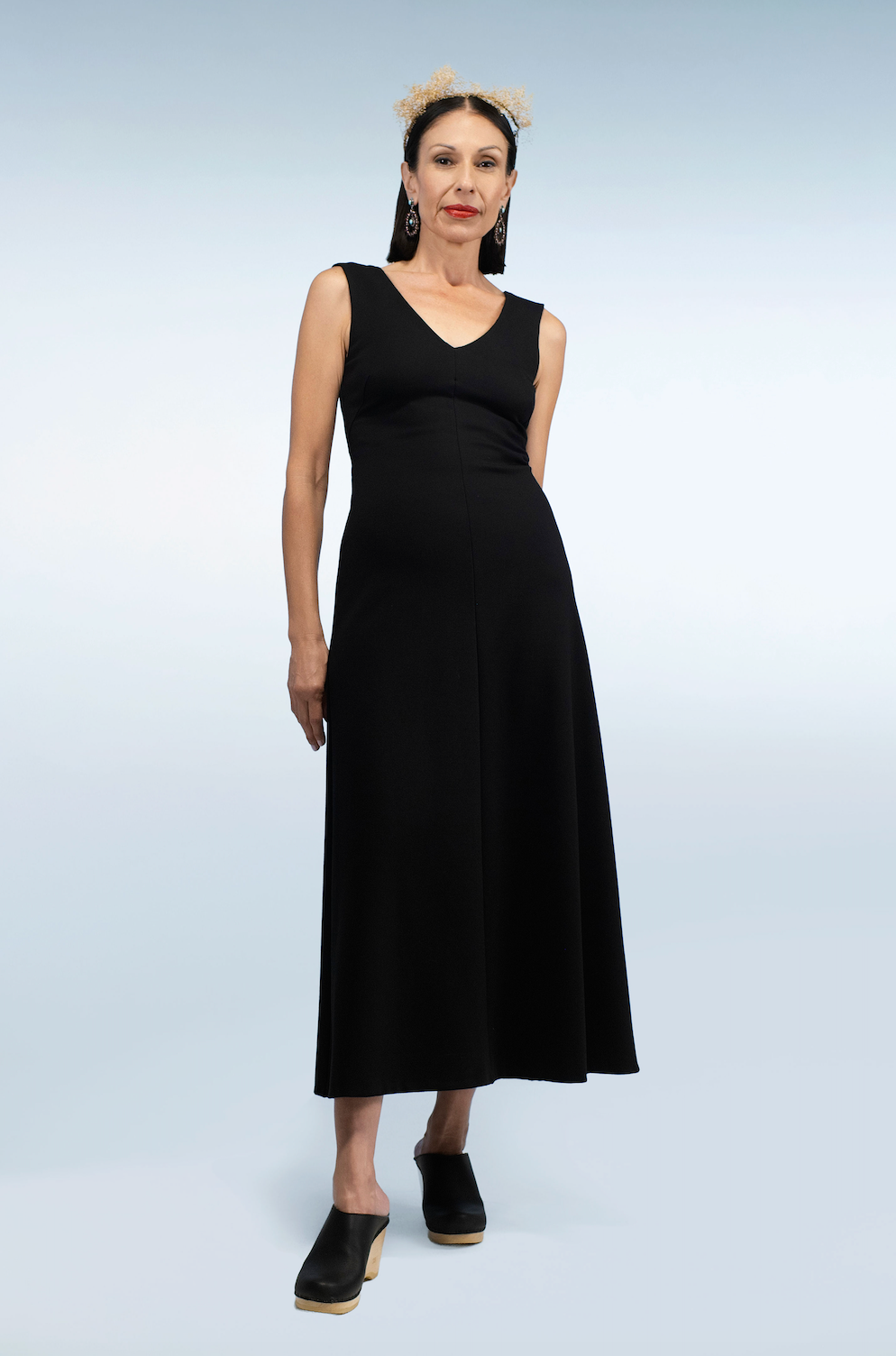 V Neck Ponte Dress